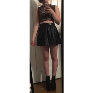 Faux leather forever 21 skirt